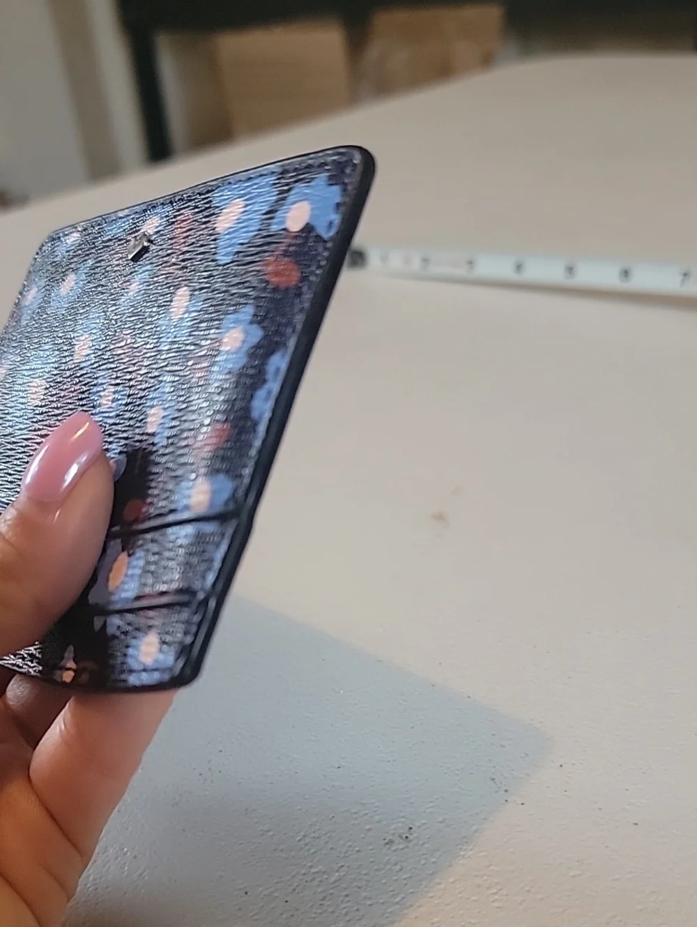 kate spade Navy Floral Card Case Like New